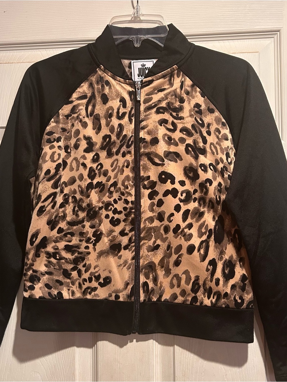JUICY COUTURE Leopard Print Jogger/athletic/track suit - Black & Tan